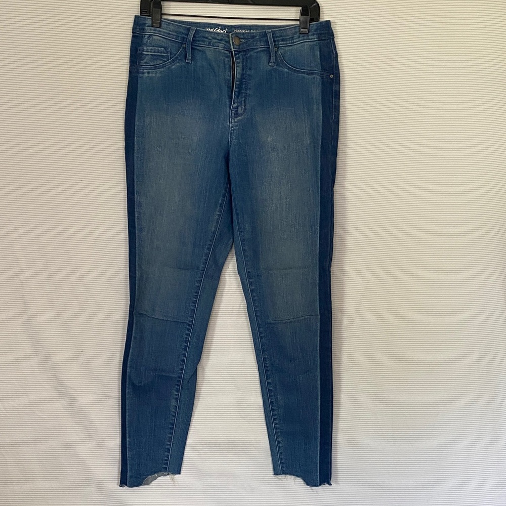 Mossimo Supply Co. Two-Tone Skinny Jeans in Medium and Dark Blue